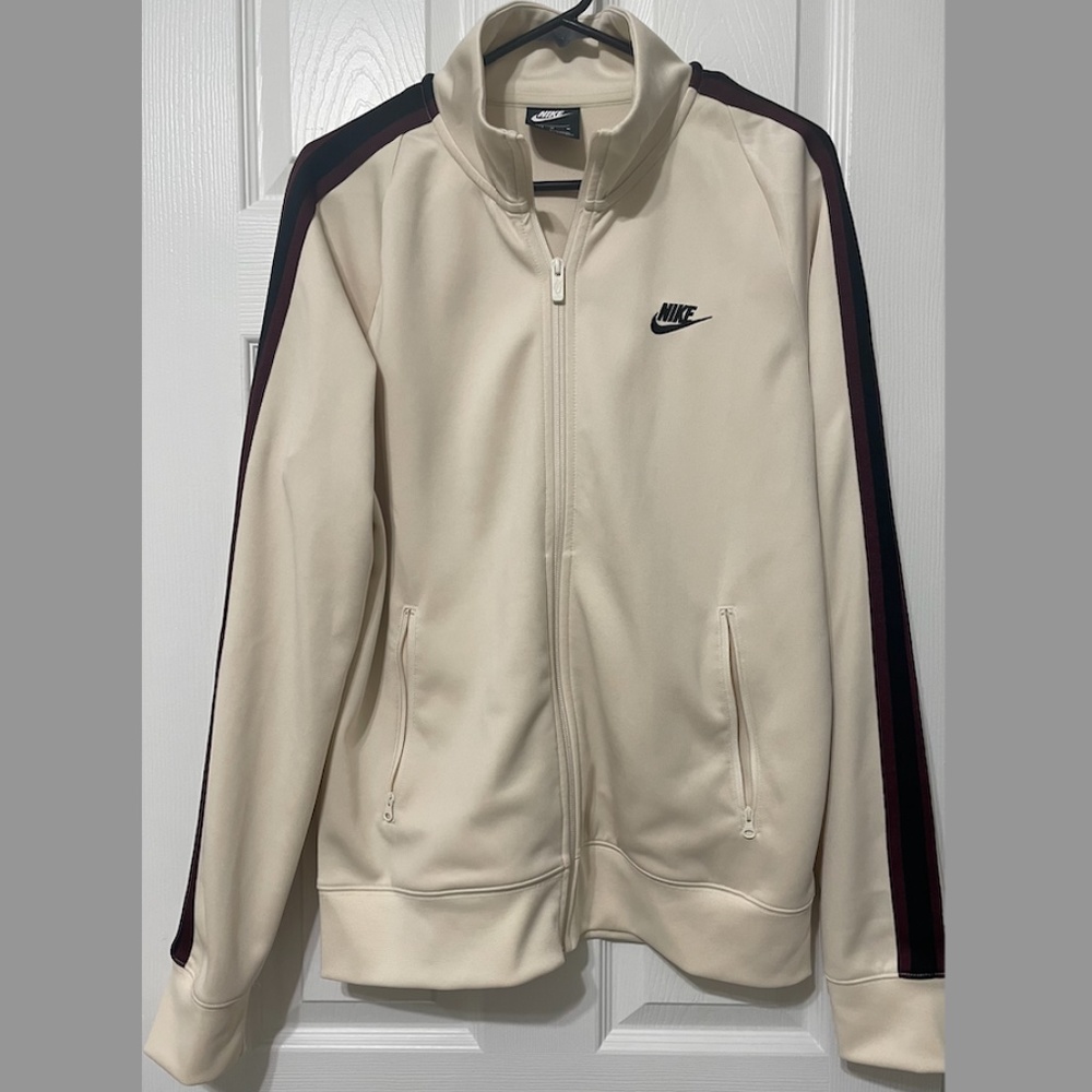 Nike Full-Zip Jacket (Cream, Size Medium)